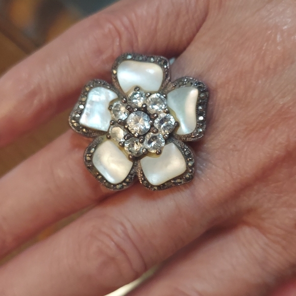 💢 Mother of pearl ring. 925 Sterling silver - Picture 3 of 9